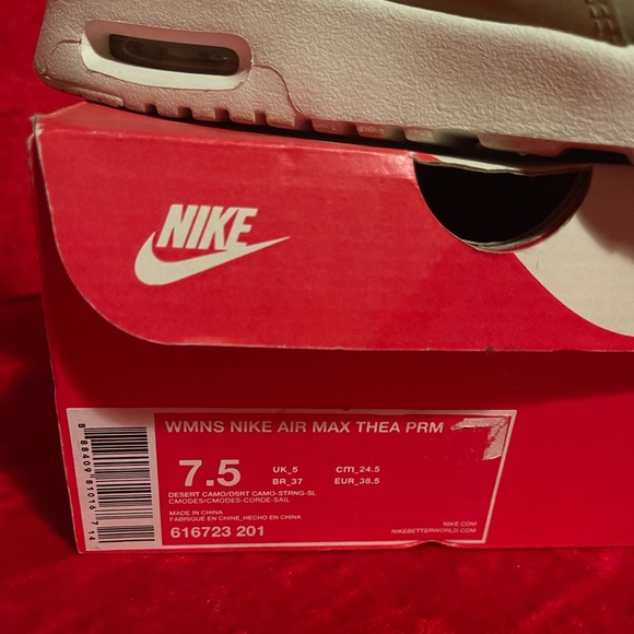 Nike Thea Desert Camo Sneakers with Box - Picture 3 of 6